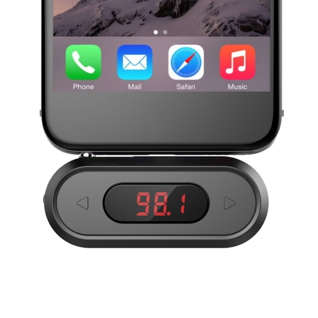 Transmisor FM Radio FM Llamada Radio inalámbrica Adaptador de conector de 3,5 mm para iPhone IOS Altavoz de coche Android Doosl Inevent DZ1426-00B