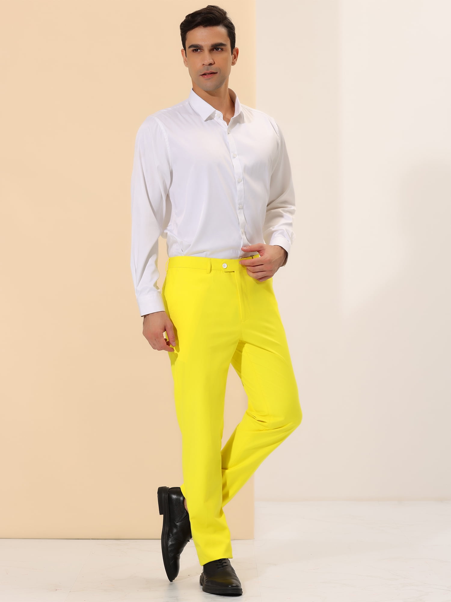 NEAT USA 2 tuck yellow chino パンツ イエロー 30 Yellow Slim Fit Chino Pants|Eight-x Luxury Chino Pants