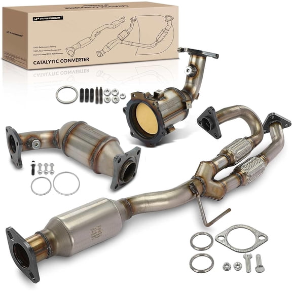A-Premium Front and Rear 3-PC Catalytic Converter Kit Direct-Fit Compatible with Nissan Murano 2003 2004 2005 2006 2007, 3.5L, EPA Compliant