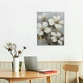 thumbnail image 2 of Shiartex White Flower Canvas Prints Wall Art 16x20in for Living Room Bedroom 16x20in, 2 of 3
