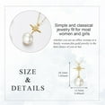 thumbnail image 5 of Gold Pearl Necklace 14k Gold and Pearl Chain Pendant necklace Single Pearl Jewelry Gifts for women, 5 of 10