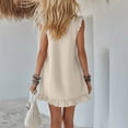 thumbnail image 6 of Kezqiaxn Mini Dresses for Women Summer Sleeveless Button Down Dress with Pockets Casual Sundress Fashion Clothing, 6 of 7
