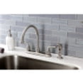 thumbnail image 2 of Kingston Brass KB728RXLSP Restoration 8-Inch Centerset Kitchen Faucet with Side Sprayer, Brushed Nickel, 2 of 4