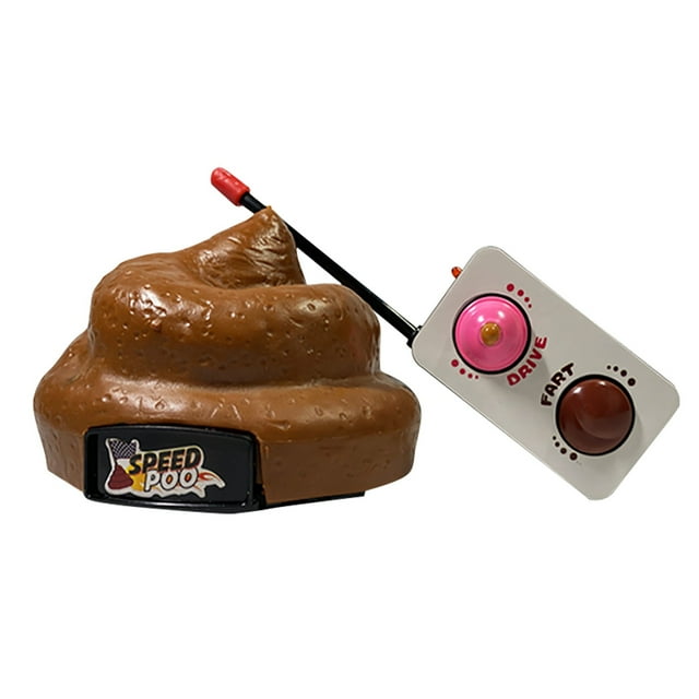 Dvkptbk Decompression Toy Remote Control Poop Car Funny Spoof Novelty Nausea Trick Toy