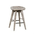 thumbnail image 2 of Boraam Bali 24" Backless Swivel Wood Counter Stool, Barnwood Wire-Brush Finish, 2 of 6