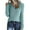 Turquoise #16, variant on WULMLEO Cozy Sweaters for Women Casual Long Sleeve Loose V-Neck Knit Solid Color Pullover Tops Wine One Size
