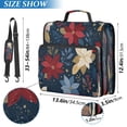 thumbnail image 3 of Circular Folder Package 13.6*3.5*12.4 Inches ,Binder Bag，Binder Organizer，Zipper Binder，3 Ring Binder ,Suitable for Work Teacup Beautiful and Colorful Christmas Flowers, 3 of 8