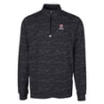 thumbnail image 2 of Men's Cutter & Buck Black Bradley Braves Big & Tall Traverse Camo Print Stretch Quarter-Zip Pullover Top, 2 of 3