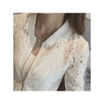 thumbnail image 3 of Topumt Women Hollow Zipper Jacket Long Sleeve Casual Outwear, 3 of 4