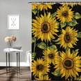 thumbnail image 2 of Patifu Sunflowers Shower Curtain Set with Hooks, Premium Polyester Fabric, Waterproof, Easy Installation, HD Print, Bathroom Decor 69"x72, 2 of 7