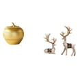thumbnail image 1 of Conjunto moderno de figuras de resina y ciervos, esculturas artísticas de frutas y animales para mesa, estantería, comedor, dormitorio, oficina, sala, 1 of 8