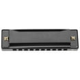 thumbnail image 1 of OUNONA Harmonica Noir Durable pour Débutants avec Ton Réactif Acier Inoxydable et Résine 10 Trous, 1 of 7
