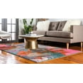 thumbnail image 3 of Unique Loom Granna Aurora Rug Gray/Blue 9' x 12' 2" Rectangle Abstract Contemporary Perfect For Living Room Bed Room Dining Room Office, 3 of 4
