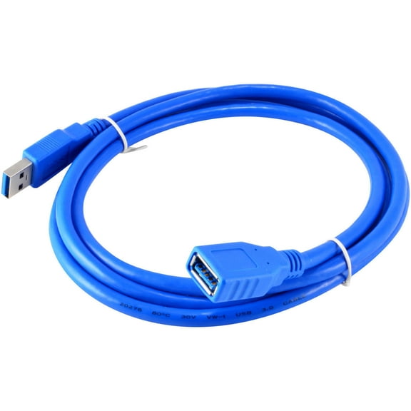 Simyoung SuperSpeed USB 3.0 Type A Male to Female Extension Cable Plug and Play 10 Ft 3M Blue