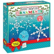 Créativité pour enfants Ornements de flocons de neige perlés - Créez 6 ornements d'arbre de Noël (nouvel emballage)