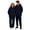 Navy-A#13085bb, variant on Hearthz Unisex Fleece Jogging Tracksuits Set Oversized Couple Matching 2 Piece Fleece Tracksuit Fall Winter Athletic Matching Sweat Set Red M