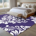 thumbnail image 4 of Purple Boho Area Rugs 8'x10', Washable Small Throw Rugs for Living Room Patio, Vintage Classic Bohemia Flower Textured Indoor Outdoor Rug Non-Slip Low Pile Carpet Runner Reversible Floor Mats, 4 of 8