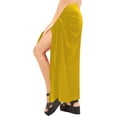 thumbnail image 2 of HAPPY BAY Women's Beachwear Summer Beach Wrap Bikini Wraps Sarong Swimwear Swim Cover up Skirt Swimsuit Pareo Coverups for Women One Size Yellow, Plain, 2 of 5