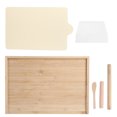 thumbnail image 1 of Dual Use Bamboo Dough Board Pastry Food Cutting Chopping Board Worktop Kitchen Utensil, 1 of 14