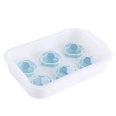

6 Grids Round Ice Cube Mold with Lid Sphere Ice Ball Maker for Whiskey Cocktails