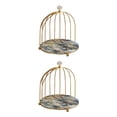 thumbnail image 3 of Yuarrent Iron Bird Cage Cosmetic Organizer Bathroom Holder Rack Dresser Storage Stand 1 capa pintada 2piezas, 3 of 4