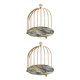 thumbnail image 1 of Matsuzay Iron Bird Cage Cosmetic Organizer Bathroom  Rack Storage Dresser Stand Holder 2piezas 1 capa pintada, 1 of 1