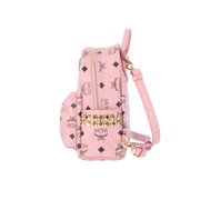 Mcm Men's Pink Stark Visetos Monogram Backpack Pink