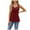Wine, variant on Youmylove Womens Tank Tops 2025 Summer Solid Color Round Neck Sleeveless Shirt Metal Button Vest Slim Versatile Outfits