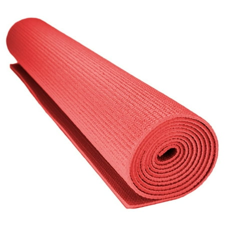 Pilates Yoga Mat Crown 3mm Compact Red Home Non Slip Pillowed