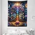 thumbnail image 3 of Ambesonne Tree of Life Tapestry Wall Hanging, Colorful Divine Design, 60"x80", Purple Multicolor, 3 of 3