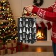 thumbnail image 6 of Honmine Christmas Gift Bags with Santa, Black Silver Snowflake Design Tote, Holiday Party Candy Packaging, 12pcs Paper Bags for Presents, 6 of 6