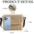 thumbnail image 3 of Kukuzhu Straw Crossbody Bags for Women, Summer Straw Beach Bag Handmade Woven Straw Purses and Handbags for Vacation Travel, 3 of 5