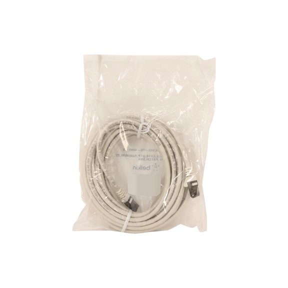 Belkin Cat. 6 UTP Patch Cable - RJ-45 Male - RJ-45 Male - 25ft - White