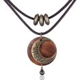 thumbnail image 1 of COOSTUFF Colliers Pendentifs en Bois Marron pour Femmes, 1 of 5