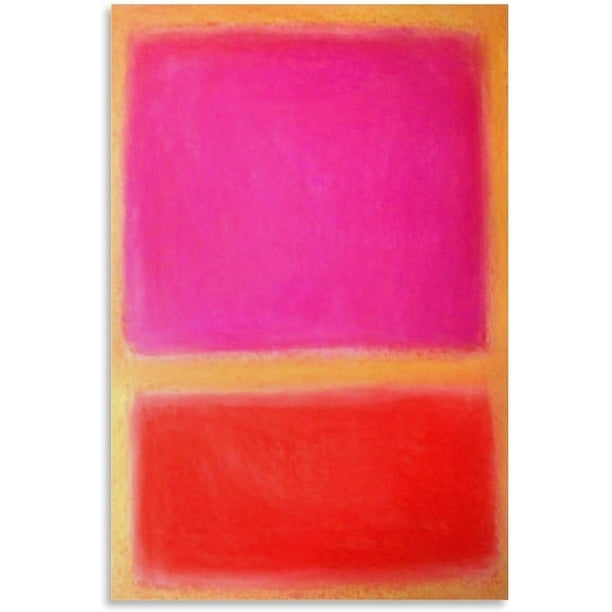 PHFZJYOU Mark Rothko Great Work Rose Red Bright Red Orange Yellow Poste ...