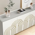 thumbnail image 3 of Tcbosik Sideboard Buffet Cabinet, 59.8" Modern Accent Cabinet with 4 Doors, Credenza Entryway Cabinet with Adjustable Shelves for Living Room, Dining Room, Ancient White & Gold, 3 of 8