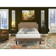 thumbnail image 2 of East West Furniture Granbury 2 Pieces Wooden Queen Bedroom Set in Brown/Jacobean, 2 of 8