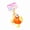 Orange, variant on Novelty Wind Up Fish Keychain 3 Color Options for Gift Giving Daily Use