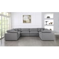thumbnail image 3 of Meridian Furniture Serene Gray Durable Linen Fabric Modular Sectional, 3 of 17