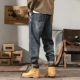 thumbnail image 5 of Pantalones Vaqueros Masculinos Cónicos Pantalones Vaqueros Estéticos para Hombre Rectos con Bolsillos Regulares Harajuku 2024 Tendencia Original Buggy Xs, 5 of 5