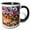 Black/White, variant on 3drose, Christmas Snow Globes, Finland, 11oz Two-tone Yellow Mug