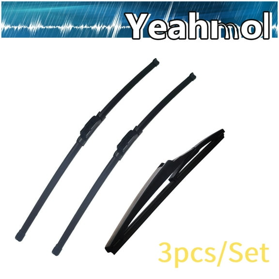 Yeahmol Front and Rear Windshield Wiper Blades (pack of 3) Fit For 2021-2017 Nissan Rogue Sport,28" 18" 12L,Y23H3T0B