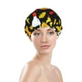 thumbnail image 3 of Balery Farm Goose Shower Caps, Double Layer Waterproof Shower Cap, Double Layers Reusable Shower Cap With Soft Comfortable For Long Thick Hair Soft Bath Shower Hair Caps, 3 of 9