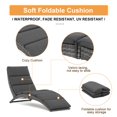 thumbnail image 6 of JOIVI Patio Chaise Lounge Chair, Outdoor Sun Lounger, PE Rattan Foldable Chaise with Removable Dark Gray Cushion, Suitable for Poolside, Garden, Balcony 2 Pack, 6 of 10