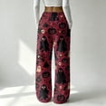 thumbnail image 6 of Halloween Sweatpants for Women Wide Leg Baggy Y2K Print Fall 2026 Casual Joggers Lounge Pants Pajama Holiday Costume Outfits with Pockets,S,Deep Red, 6 of 6