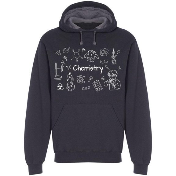 Chemistry Icons Set Hoodie Men -Image by Shutterstock, Male XX-Large