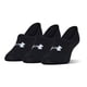 thumbnail image 1 of Medias Under Armour Breathe Lite Ultra Baja para Mujer Negras 3 Pares, 1 of 4