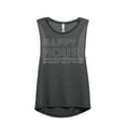 thumbnail image 1 of Happy Hour Women's Fashion Sleeveless Muscle Tank Top Tee Charcoal Grey Small, 1 of 4