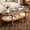 Brown, variant on MARQUESSIA Coffee Table for Living Room 48'' Oval Tempered Glass Wood Tea Table with 2-Tier Storage Center Table Boho Table for Apartment Brown