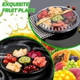 thumbnail image 2 of 10 Pcs Round Plastic Appetizer Tray with Lid Divided Serving Tray, Disposable Food Storage Containers, Plastic Tray Storage, Kids Snack, Fruit Platter Vegetable Trays for Party and Buffet, 2 of 4